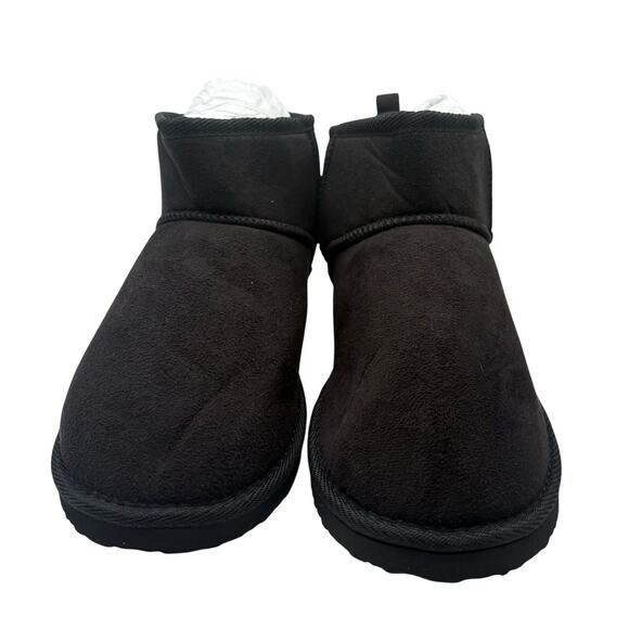 Stitch Fix MIA Bearpaw Shorty Black SZ 9 Suede Ankles Boots Bootie Shearling - Picture 2 of 7